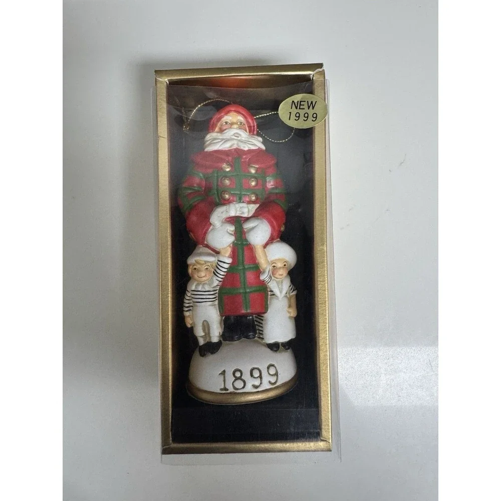 1999 Santa Reeble Young Santa with Children Christmas Ornament New in Box